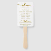 Éventail Icône d'itinéraire de mariage Programme de mariage (Dos)