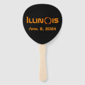 Éventail Illinois 2024 Total Solaire Eclipse (Dos)