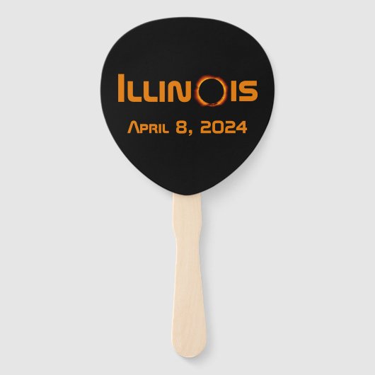 Éventail Illinois 2024 Total Solaire Eclipse (Devant)