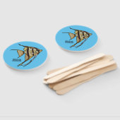 Éventail Illustration d'angelfish (Non-assemblé)