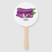 Éventail Illustration d'aubergine (Dos)