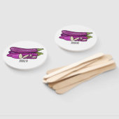 Éventail Illustration d'aubergine (Non-assemblé)