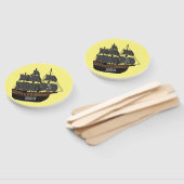 Éventail Illustration de bateau pirate (Non-assemblé)