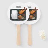 Éventail Illustration de Bento (Devant et derrière)