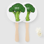 Éventail Illustration de Broccoli (Devant et derrière)
