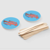 Éventail Illustration de calamar rose (Non-assemblé)