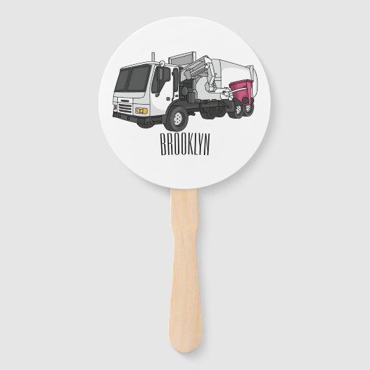 Éventail Illustration de camion à ordures (Devant)