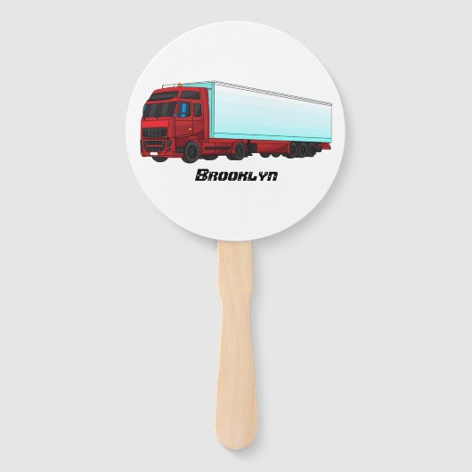 Éventail Illustration de camion roumain (Devant)