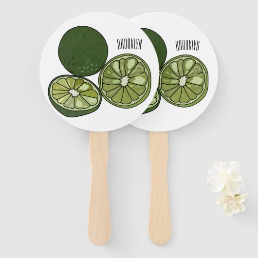 Éventail Illustration de chaux Kaffir (Devant et derrière)