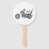 Éventail Illustration de Chopper Motorcycle 1950 (Dos)