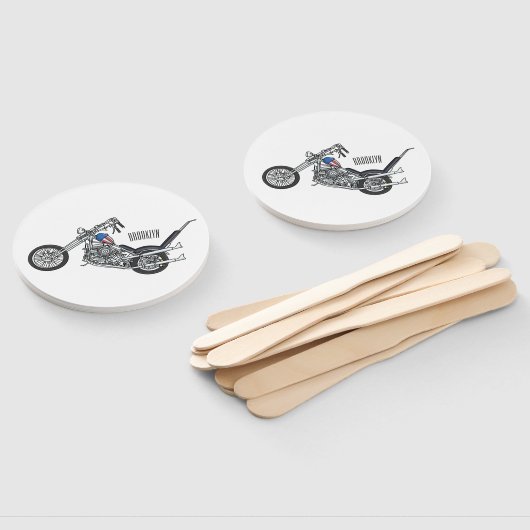 Éventail Illustration de Chopper Motorcycle 1950 (Non-assemblé)