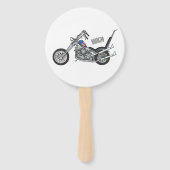 Éventail Illustration de Chopper Motorcycle 1950 (Devant)