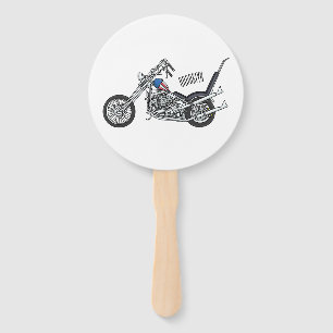 Éventail Illustration de Chopper Motorcycle 1950