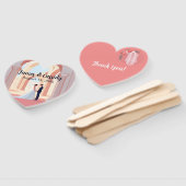 Éventail Illustration de couple mariage sous l'arc du Colis (Non-assemblé)