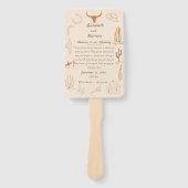 Éventail Illustration de cow-boy occidental boho  Chronolog (Devant)