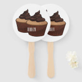 Éventail Illustration de Cupcake (Devant et derrière)