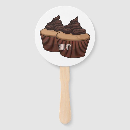 Éventail Illustration de Cupcake (Devant)