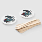 Éventail Illustration de cyclo-pousse (Non-assemblé)