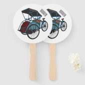 Éventail Illustration de cyclo-pousse (Devant et derrière)