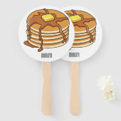 Éventail Illustration de dessin animé de Pancake (Devant et derrière)