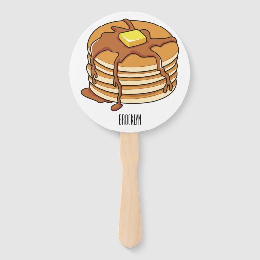 Éventail Illustration de dessin animé de Pancake (Devant)
