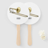 Éventail Illustration de dessin animé de Trombone (Devant et derrière)