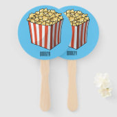 Éventail Illustration de dessin animé Popcorn (Devant et derrière)