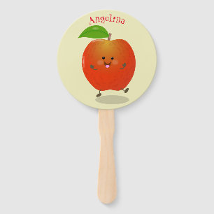 Éventail Illustration de dessin animé sur la pomme de danse