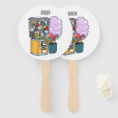 Éventail Illustration de dessin de bonbon (Devant et derrière)