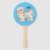 Éventail Illustration de dessin de chien de Havan (Devant)