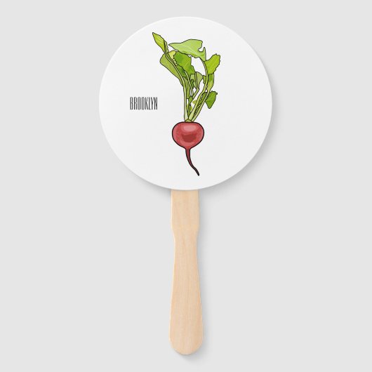 Éventail Illustration de dessin Radish (Devant)