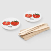 Éventail Illustration de dessin sur la tomate (Non-assemblé)