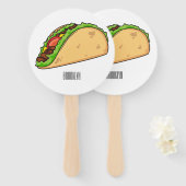 Éventail Illustration de dessin sur Taco (Devant et derrière)