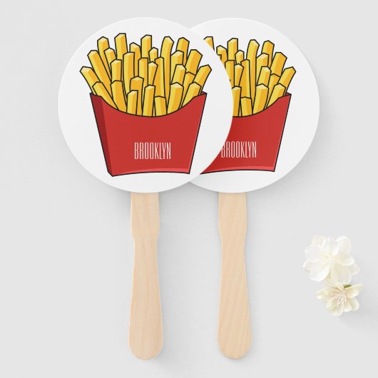 Éventail Illustration de frites (Devant et derrière)