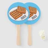 Éventail Illustration de gaufre (Devant et derrière)