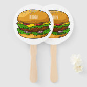 Éventail Illustration de Hamburger (Devant et derrière)