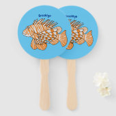 Éventail Illustration de Happy lionfish (Devant et derrière)