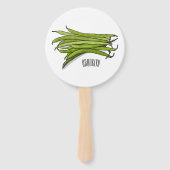 Éventail Illustration de haricots verts (Dos)