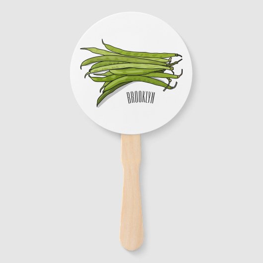 Éventail Illustration de haricots verts (Devant)
