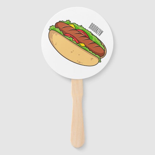 Éventail Illustration de Hot dog (Devant)