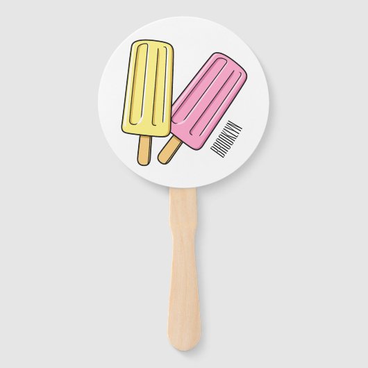 Éventail Illustration de Ice pop (Dos)