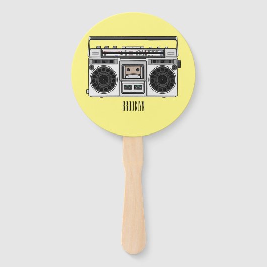 Éventail Illustration de la bande dessinée radio (Dos)