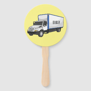 Éventail Illustration de la caricature du camion-boîte
