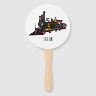 Éventail Illustration de la locomotive à vapeur