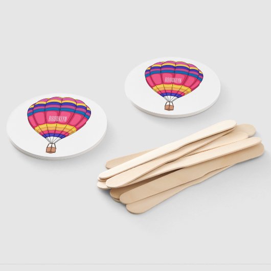 Éventail Illustration de la montgolfière (Non-assemblé)