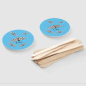 Éventail Illustration de la papine géante léopard (Non-assemblé)