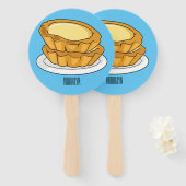 Éventail Illustration de la tarte à l'oeuf (Devant et derrière)