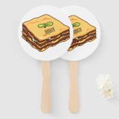 Éventail Illustration de Lasagna (Devant et derrière)