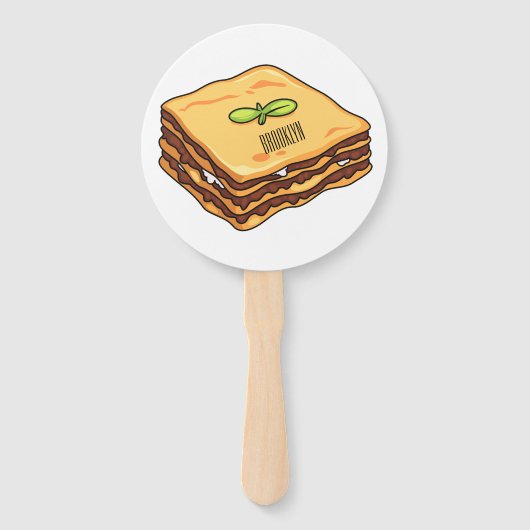 Éventail Illustration de Lasagna (Devant)