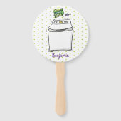 Éventail Illustration de lave-linge mignonne (Dos)